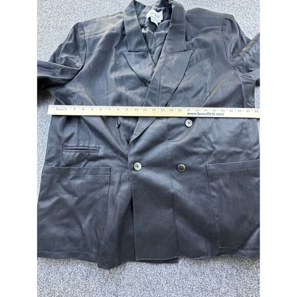 Daniel Niveau Blazer Womens 18W Black Silk‎ Lined Pockets Suit Jacket Business - Picture 5 of 10